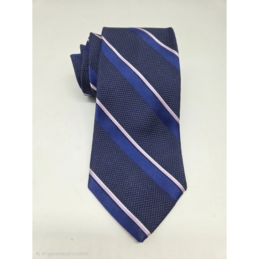 Brooks Brothers Navy Purple Striped Makers And Merchants Men's Silk Tie